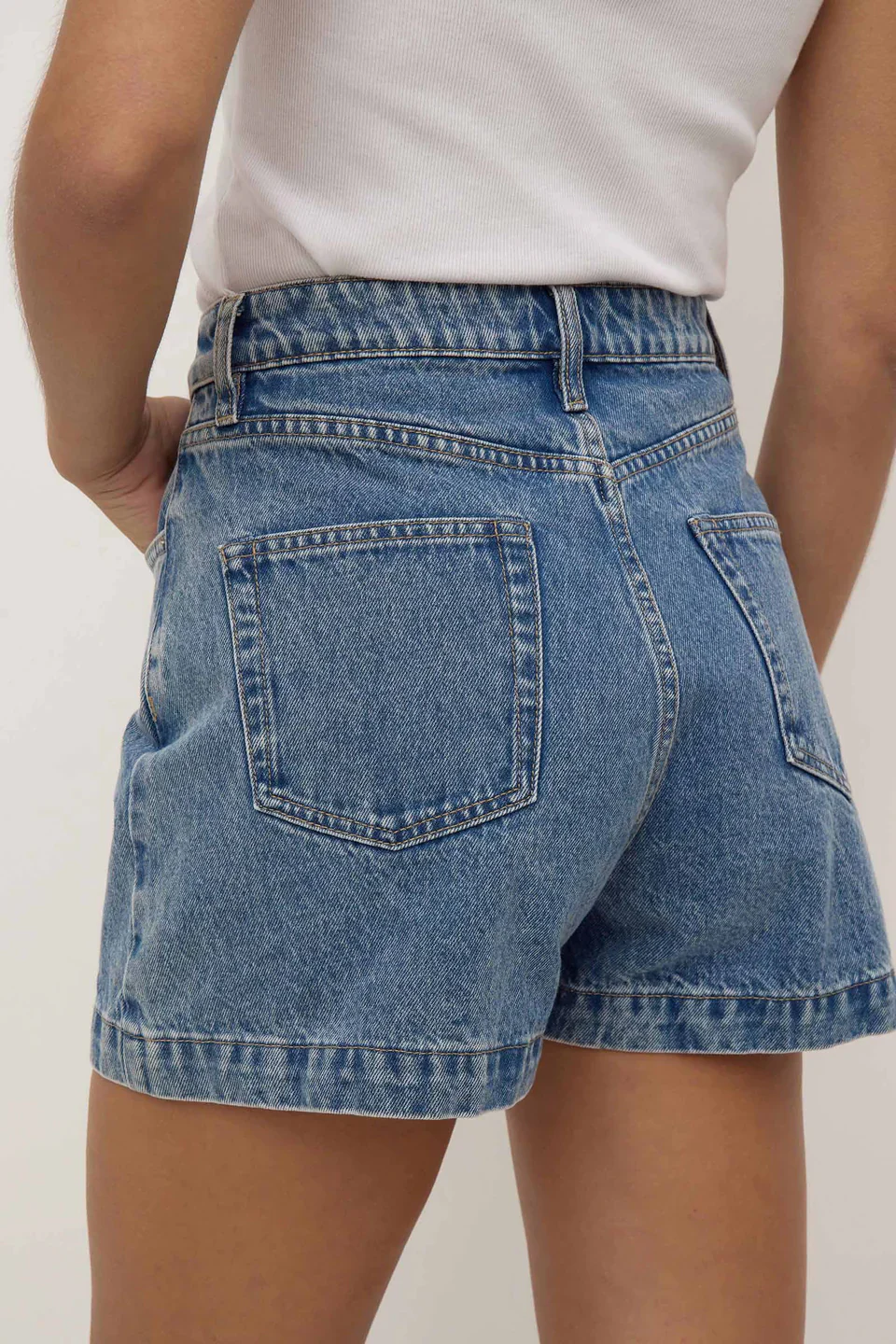Boxy Denim Short - Dark Stone - Image 4