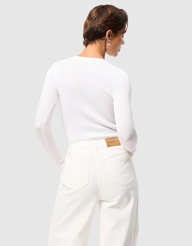 Fine Line Knit - White - Image 5