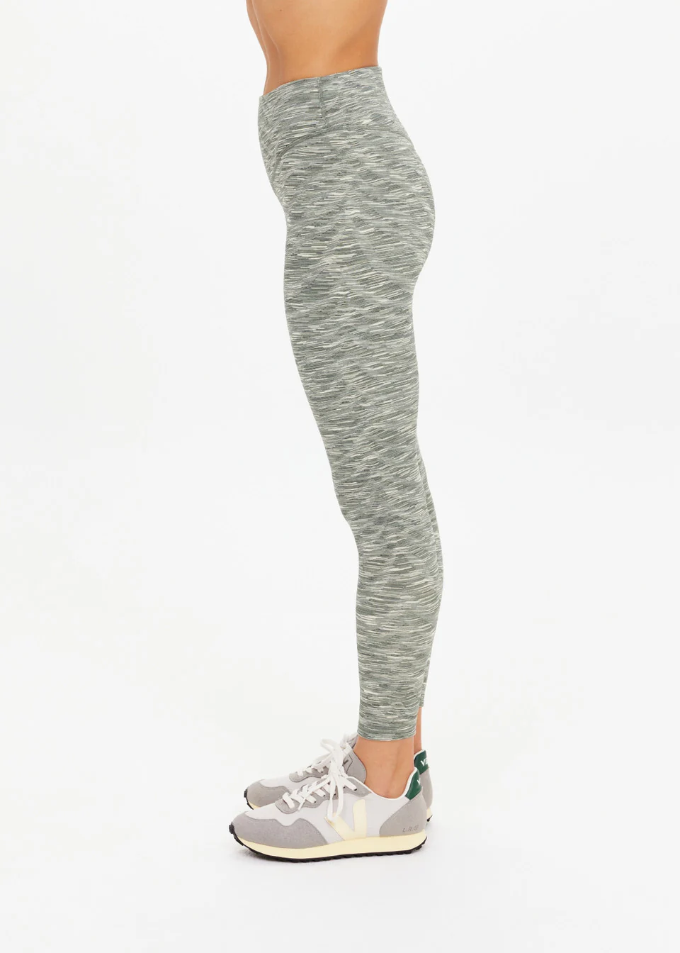 Reversible 25in High Midi Pant - Green Marle - Image 5